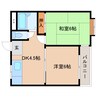 大和路線・関西本線/奈良駅 徒歩10分 3階 築37年 2DKの間取り