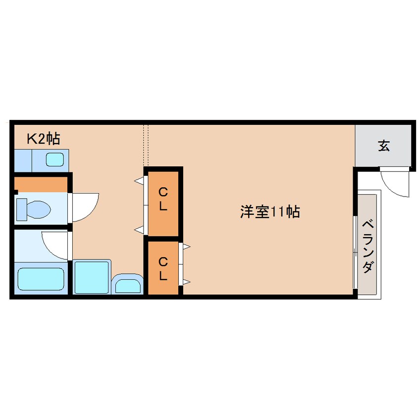 間取図 近鉄難波線・奈良線/近鉄奈良駅 徒歩26分 1階 築39年