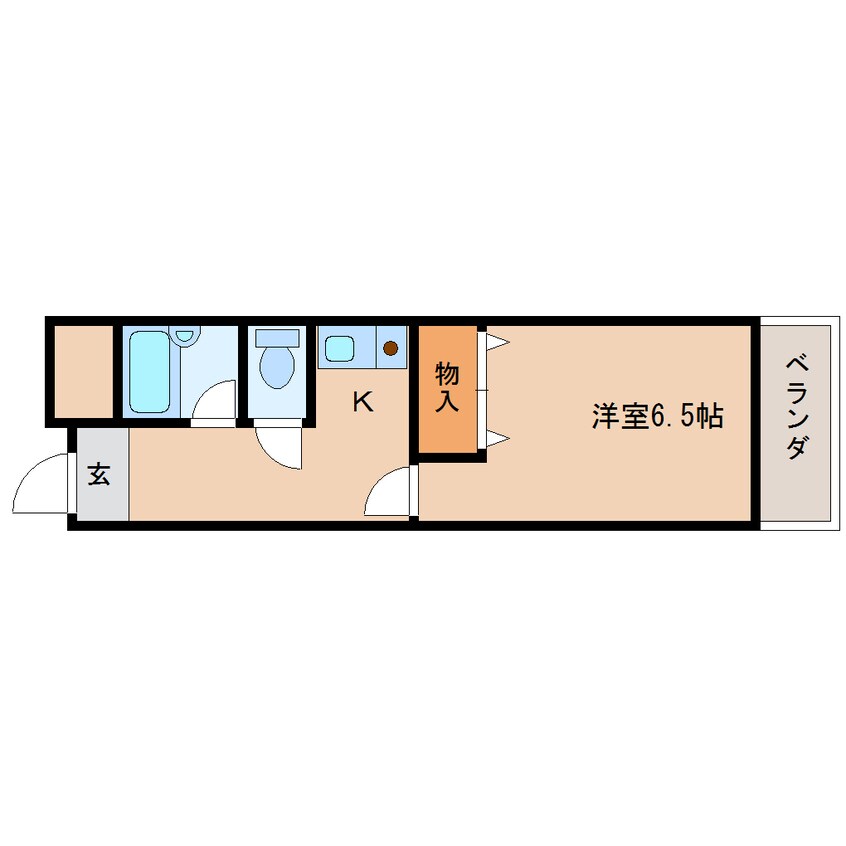 間取図 大和路線・関西本線/奈良駅 徒歩5分 6階 築35年