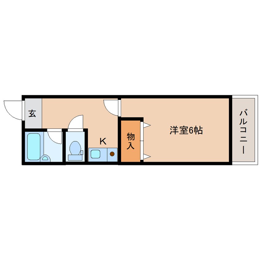 間取図 大和路線・関西本線/奈良駅 徒歩5分 6階 築36年