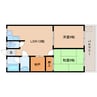 近鉄難波線・奈良線/近鉄奈良駅 徒歩4分 2階 築42年 2LDKの間取り