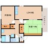 近鉄難波線・奈良線/新大宮駅 徒歩13分 2階 築25年 2LDKの間取り