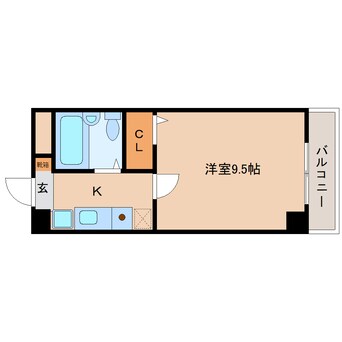 間取図 奈良線/木津駅 徒歩12分 1階 築33年