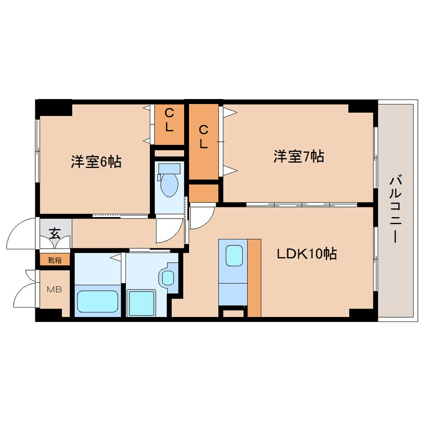 間取図 大和路線・関西本線/奈良駅 徒歩11分 1階 築11年