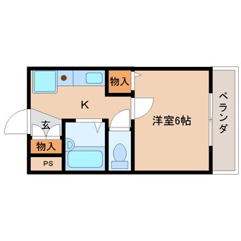 間取図 近鉄難波線・奈良線/近鉄奈良駅 徒歩16分 3階 築31年