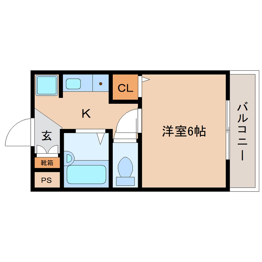 間取図 近鉄難波線・奈良線/近鉄奈良駅 徒歩16分 3階 築32年