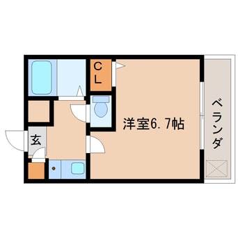 間取図 近鉄難波線・奈良線/近鉄奈良駅 徒歩12分 2階 築36年