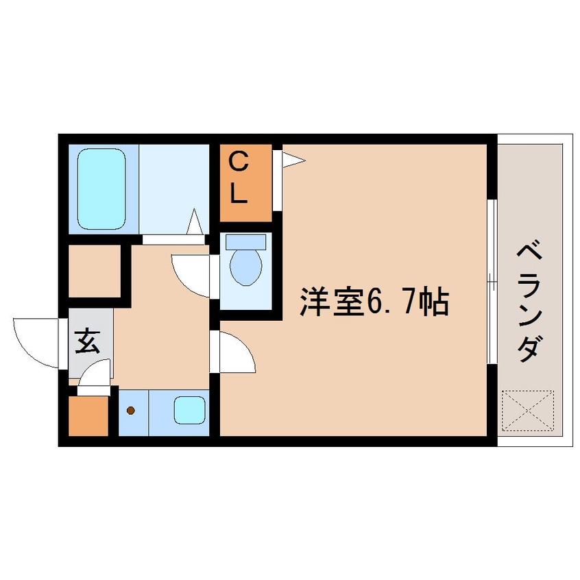 間取図 近鉄難波線・奈良線/近鉄奈良駅 徒歩12分 2階 築36年