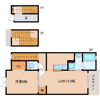 間取図 大和路線・関西本線/奈良駅 バス14分西九条町下車:停歩2分 3階 築15年