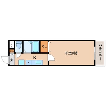 間取図 近鉄難波線・奈良線/新大宮駅 徒歩4分 4階 築26年