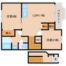 大和路線・関西本線/奈良駅 バス:9分:停歩5分 2階 築22年 2LDKの間取り
