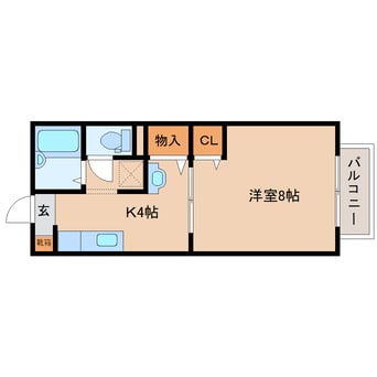 間取図 近鉄難波線・奈良線/新大宮駅 徒歩6分 2階 築29年