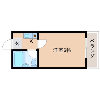 間取図 大和路線・関西本線/奈良駅 徒歩18分 3階 築33年