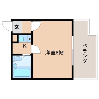 間取図 近鉄難波線・奈良線/近鉄奈良駅 徒歩4分 2階 築34年