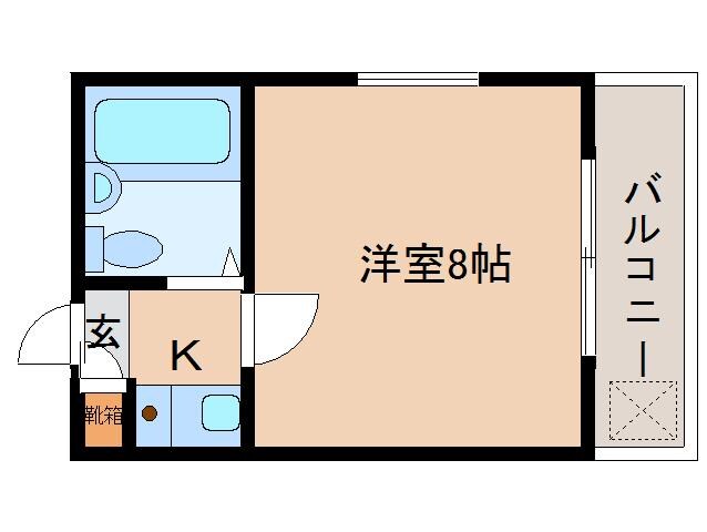 間取り図 近鉄難波線・奈良線/近鉄奈良駅 徒歩4分 2階 築34年