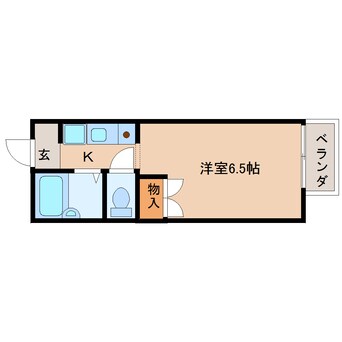 間取図 近鉄難波線・奈良線/新大宮駅 徒歩8分 1階 築33年