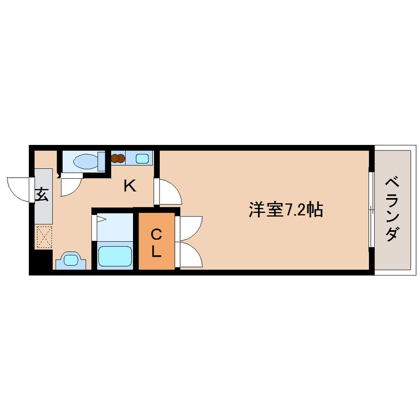 間取図 近鉄難波線・奈良線/近鉄奈良駅 徒歩11分 5階 築25年