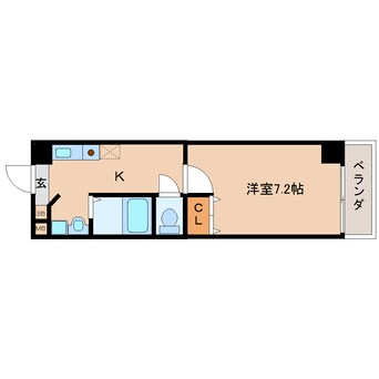 間取図 近鉄難波線・奈良線/新大宮駅 徒歩2分 4階 築16年