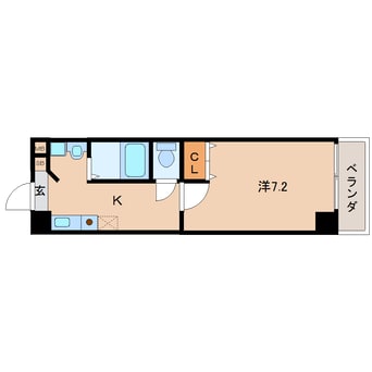 間取図 近鉄難波線・奈良線/新大宮駅 徒歩2分 8階 築18年