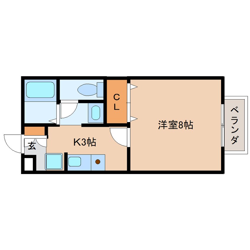 間取図 近鉄難波線・奈良線/近鉄奈良駅 バス10分南方町下車:停歩4分 1階 築23年