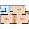 大和路線・関西本線/加茂駅 徒歩7分 1階 築34年 2DKの間取り