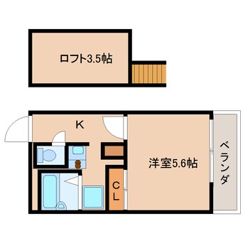 間取図 大和路線・関西本線/平城山駅 徒歩2分 3階 築17年