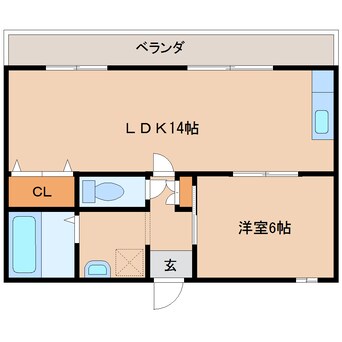 間取図 近鉄難波線・奈良線/近鉄奈良駅 バス10分南方町下車:停歩1分 1階 築33年