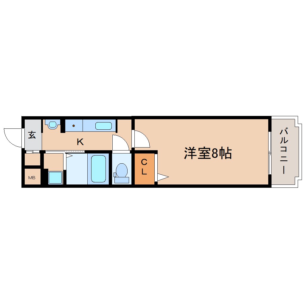 間取り図 近鉄難波線・奈良線/新大宮駅 徒歩7分 3階 築23年