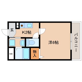 間取図 大和路線・関西本線/奈良駅 徒歩15分 1階 築19年