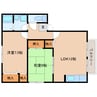 大和路線・関西本線/加茂駅 徒歩6分 2階 築23年 2LDKの間取り