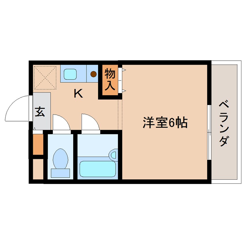 間取図 大和路線・関西本線/奈良駅 徒歩11分 3階 築26年