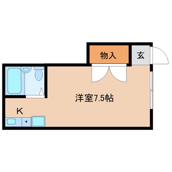 間取図 近鉄難波線・奈良線/新大宮駅 徒歩16分 2階 築36年