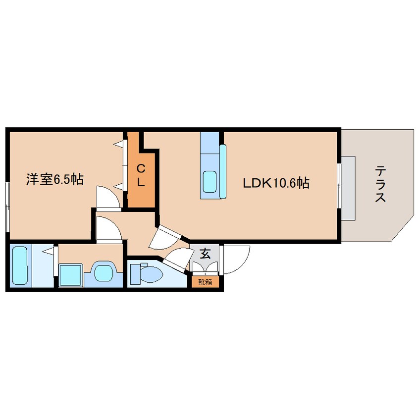間取図 近鉄難波線・奈良線/新大宮駅 バス8分柏木町南下車:停歩3分 1階 築20年