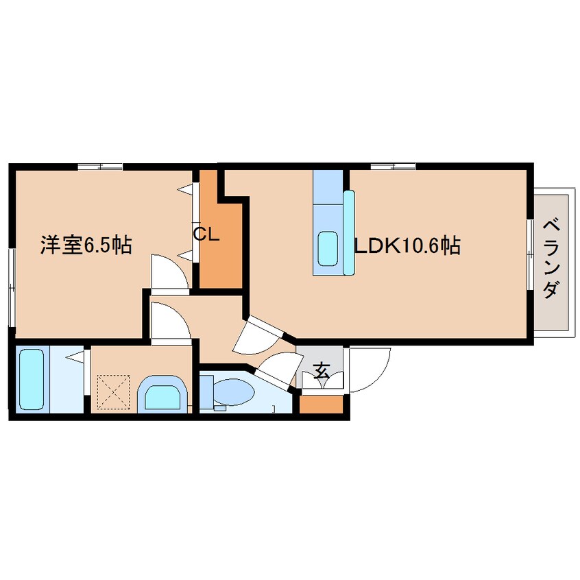 間取図 近鉄難波線・奈良線/新大宮駅 バス8分柏木町南下車:停歩3分 2階 築20年
