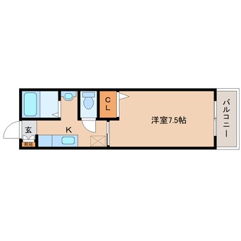 間取図 近鉄難波線・奈良線/近鉄奈良駅 徒歩6分 1階 築25年