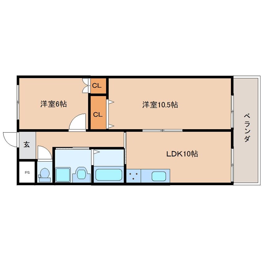 間取図 近鉄難波線・奈良線/新大宮駅 徒歩2分 4階 築36年