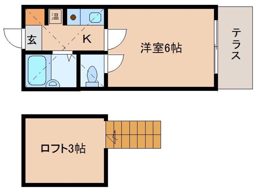 間取図 近鉄難波線・奈良線/近鉄奈良駅 徒歩13分 1階 築34年