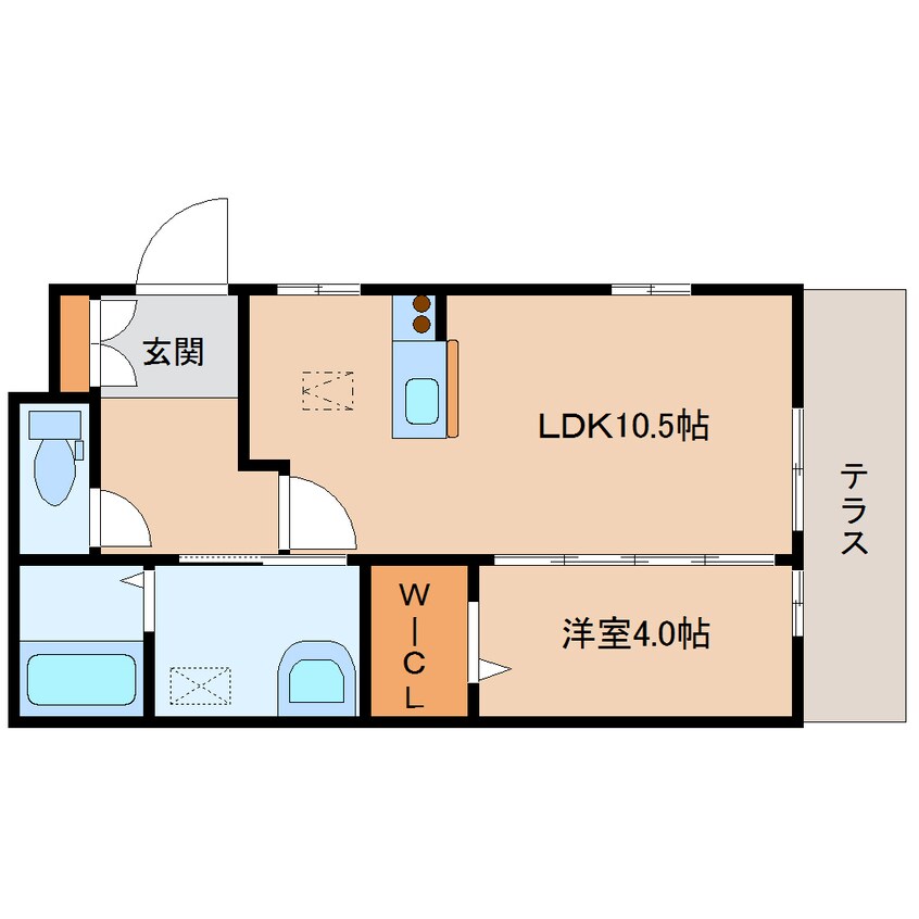 間取図 近鉄難波線・奈良線/近鉄奈良駅 徒歩10分 1階 築17年