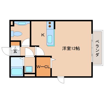 間取図 近鉄難波線・奈良線/近鉄奈良駅 徒歩13分 2階 築19年