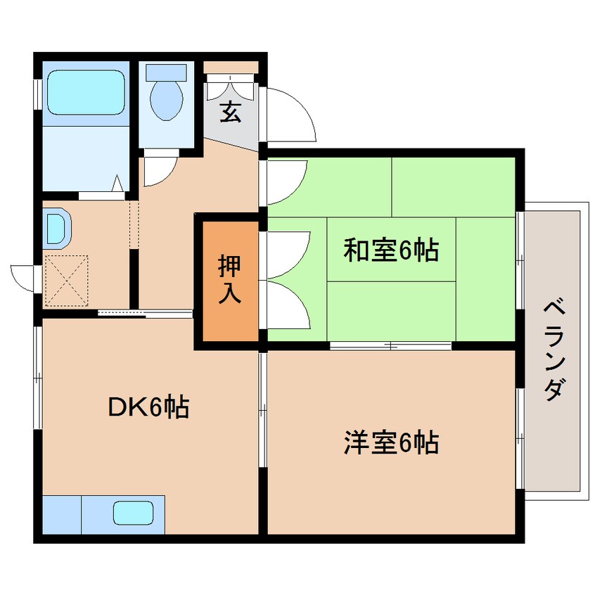 間取図 近鉄難波線・奈良線/新大宮駅 徒歩5分 1階 築25年