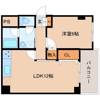 間取図 近鉄難波線・奈良線/新大宮駅 徒歩5分 2階 築37年