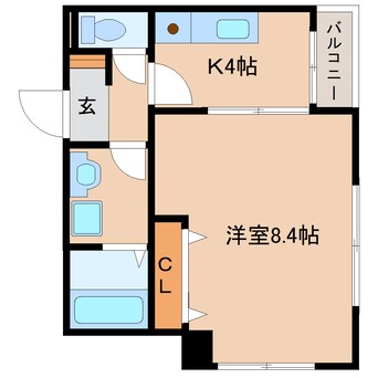 間取図 近鉄難波線・奈良線/近鉄奈良駅 徒歩12分 3階 築27年