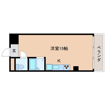 間取図 近鉄難波線・奈良線/新大宮駅 徒歩5分 2階 築38年