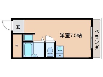 間取図 近鉄難波線・奈良線/新大宮駅 徒歩5分 6階 築38年