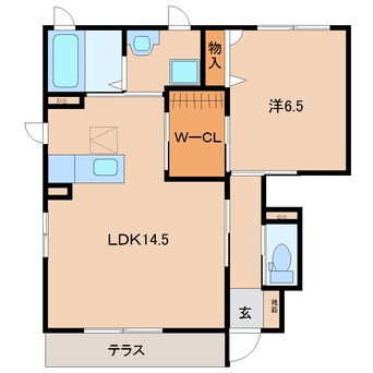 間取図 近鉄難波線・奈良線/近鉄奈良駅 バス13分下梅谷下車:停歩3分 1階 築16年