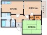近鉄橿原線/尼ケ辻駅 徒歩10分 1階 築32年 2DKの間取り
