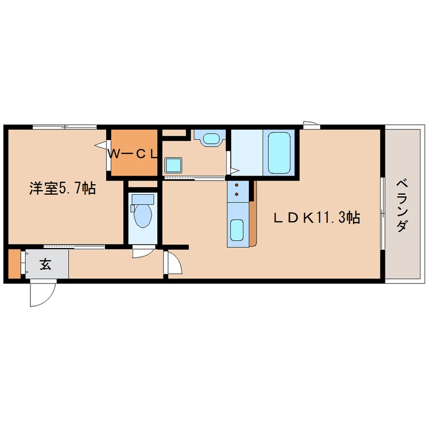 間取図 大和路線・関西本線/奈良駅 徒歩10分 3階 築10年