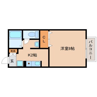 間取図 近鉄難波線・奈良線/近鉄奈良駅 バス10分辰市農協下車:停歩4分 1階 築25年