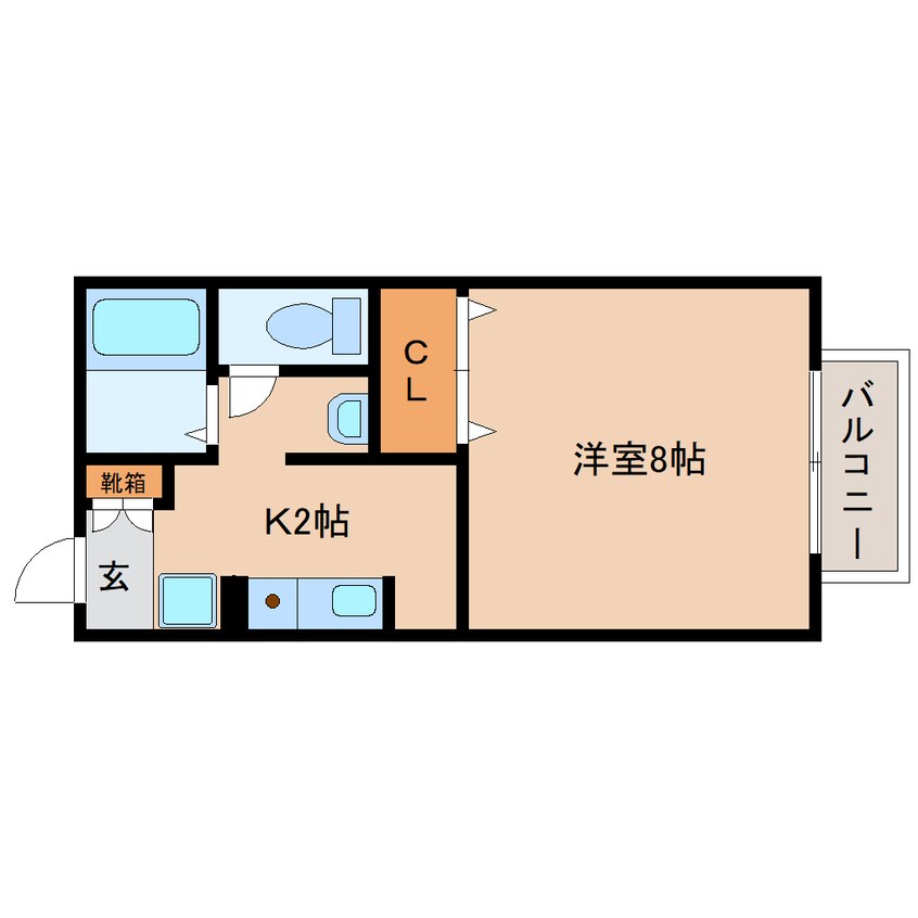 間取図 近鉄難波線・奈良線/近鉄奈良駅 バス10分辰市農協下車:停歩4分 1階 築25年