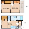 大和路線・関西本線/奈良駅 徒歩3分 1-2階 築15年 2DKの間取り